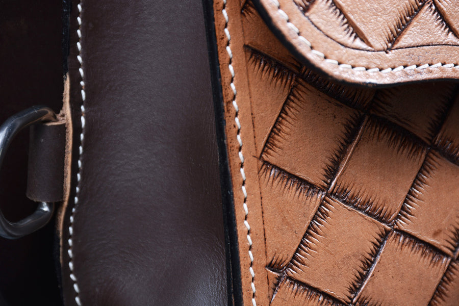 HILASON Soft Leather Horse Saddle Bag Brown | Equestrian Western Adjustable Closure