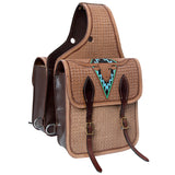 Hilason Western Horse Leather Saddle Bag Heavyduty Traditional Trail Ride