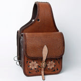 Hilason Western Horse Leather Saddle Bag Heavyduty Traditional Trail Ride