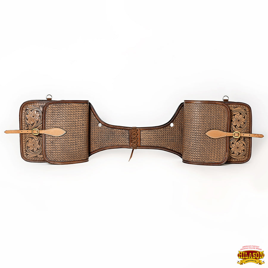 HILASON Soft Leather Horse Saddle Bag Brown | Equestrian Western Adjustable Closure