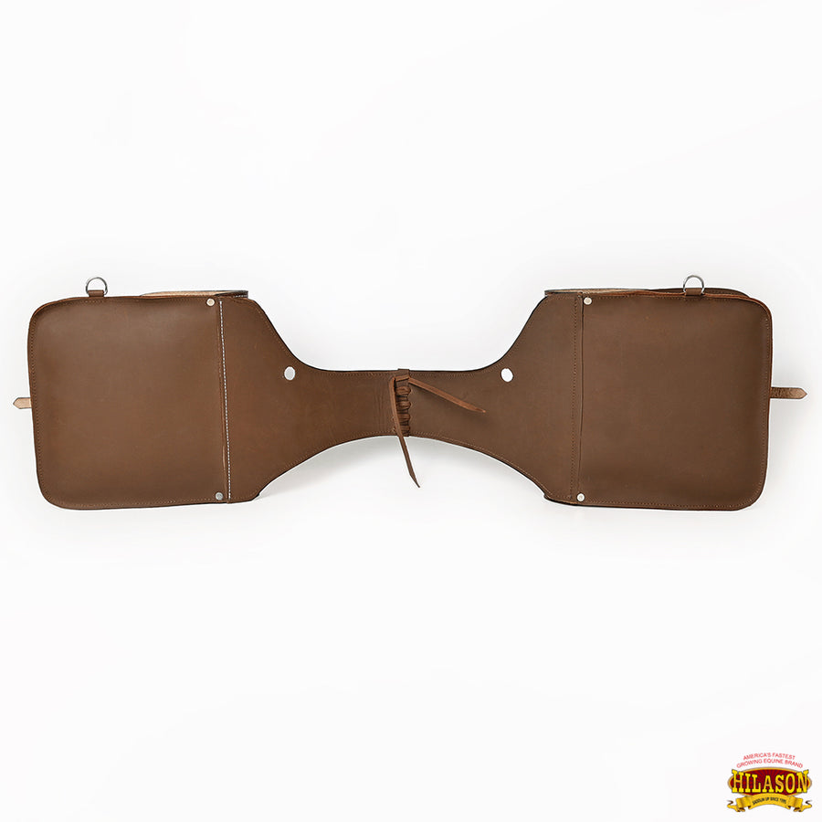 HILASON Soft Leather Horse Saddle Bag Brown | Equestrian Western Adjustable Closure