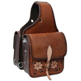 Hilason Western Horse Leather Saddle Bag Heavyduty Traditional Trail Ride