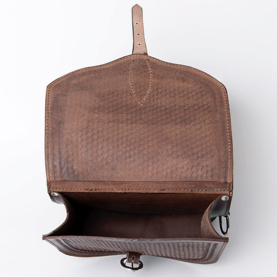 HILASON Soft Leather Horse Saddle Bag Brown | Equestrian Western Adjustable Closure