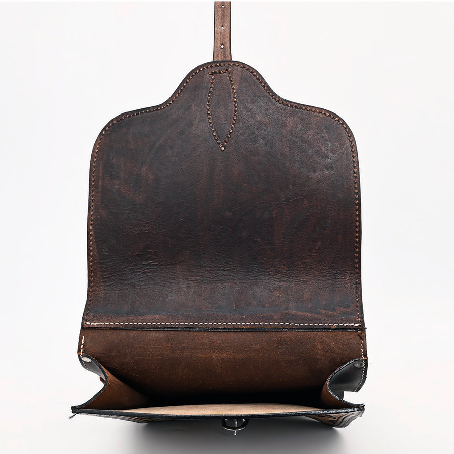HILASON Soft Leather Horse Saddle Bag Brown | Equestrian Western Adjustable Closure