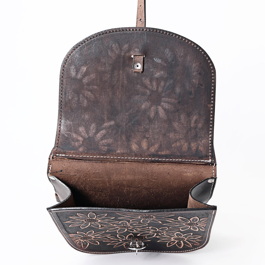 HILASON Soft Leather Horse Saddle Bag Brown | Equestrian Western Adjustable Closure