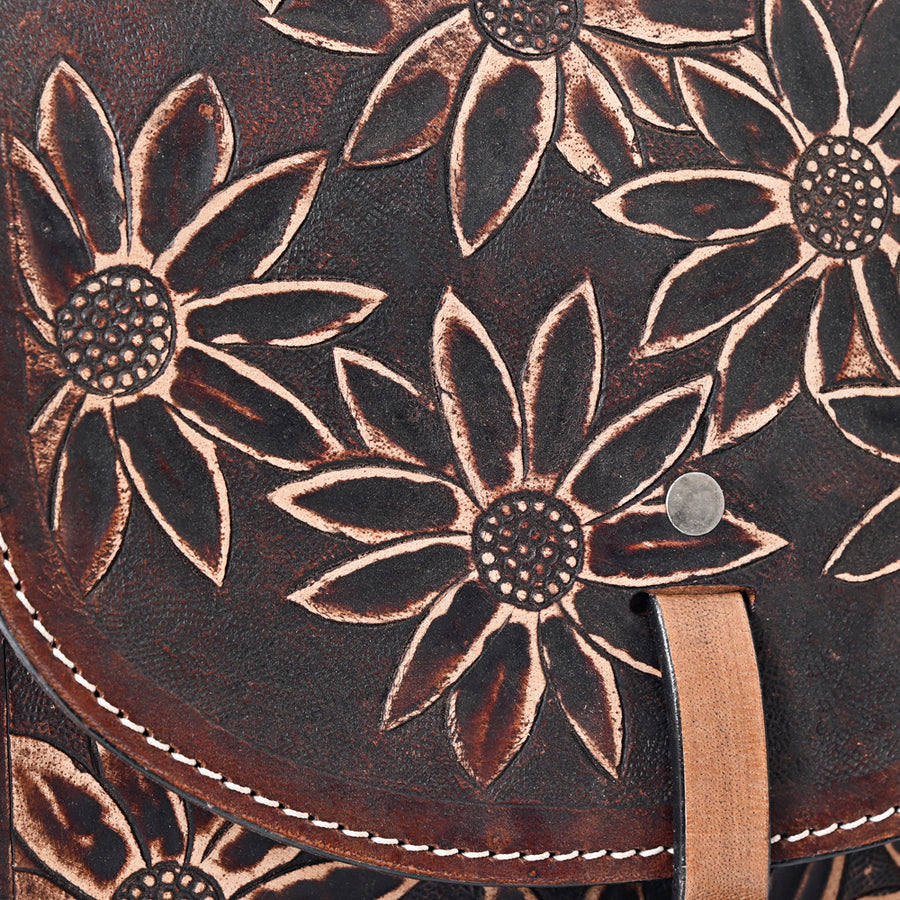 HILASON Soft Leather Horse Saddle Bag Brown | Equestrian Western Adjustable Closure