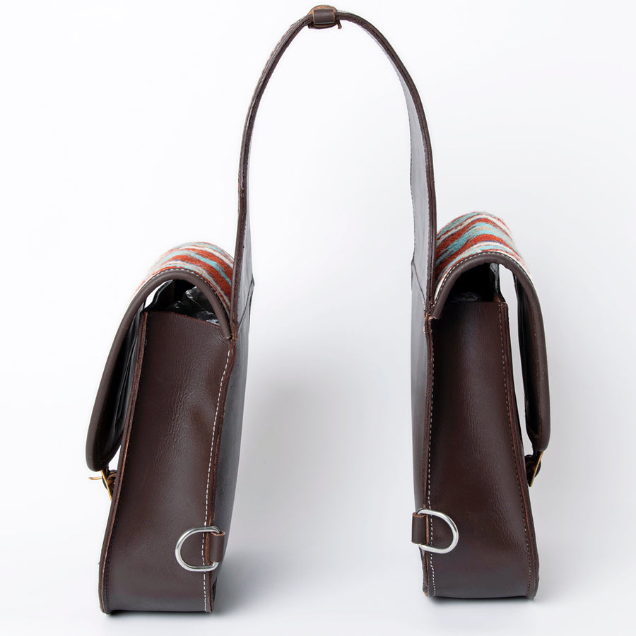 HILASON Soft Leather Horse Saddle Bag Brown | Equestrian Western Adjustable Closure