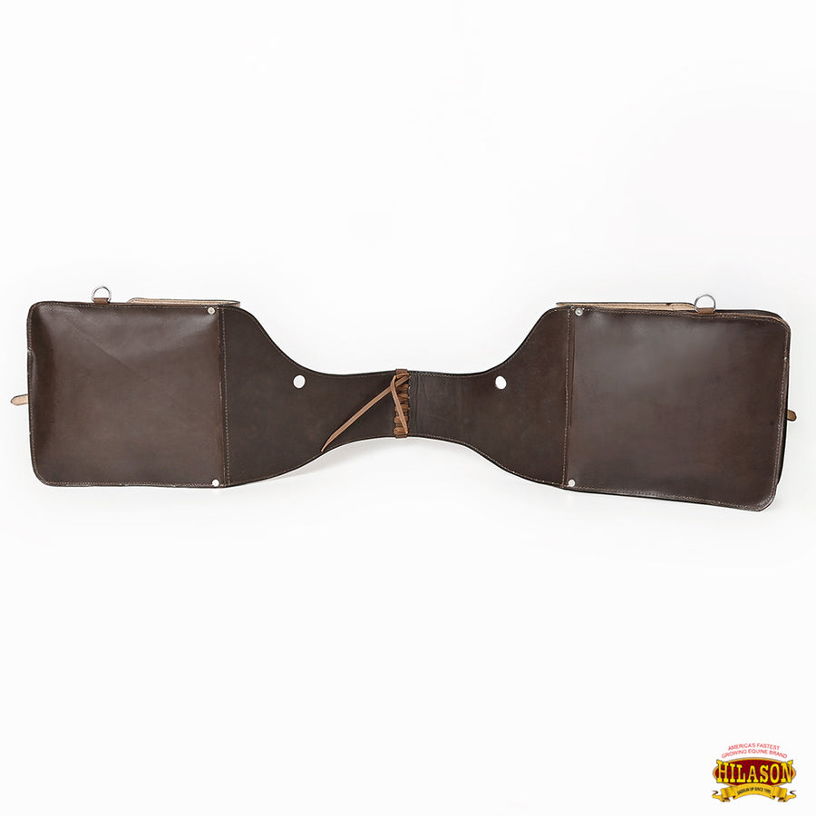 HILASON Soft Leather Horse Saddle Bag Brown | Equestrian Western Adjustable Closure