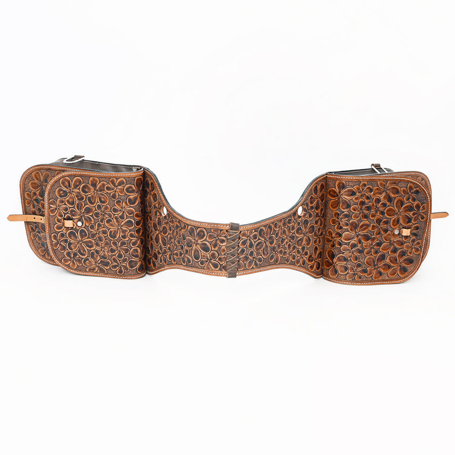 HILASON Soft Leather Horse Saddle Bag Brown | Equestrian Western Adjustable Closure