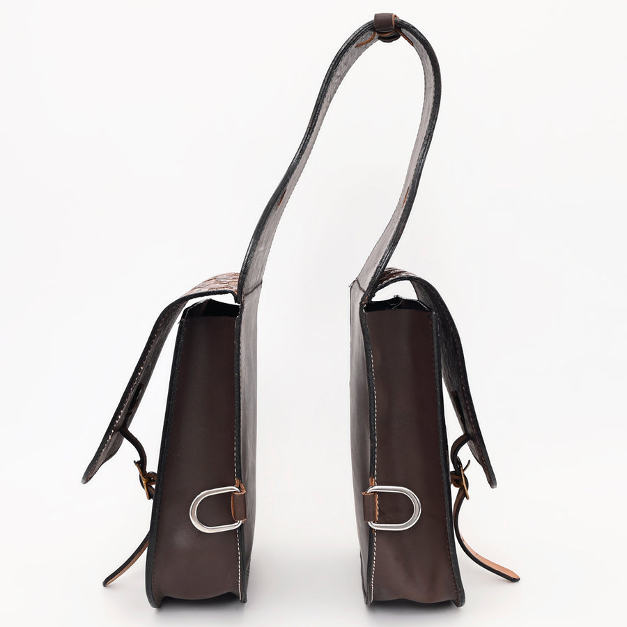 HILASON Soft Leather Horse Saddle Bag Brown | Equestrian Western Adjustable Closure