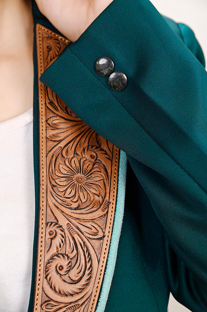 American Darling Genuine Vintage leather Women Blazer dress Shirt jacket ladies
