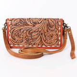 Ohlay Bags SKBM101A Organiser Hand Tooled Genuine Western Leather Women Handbag PurseBag