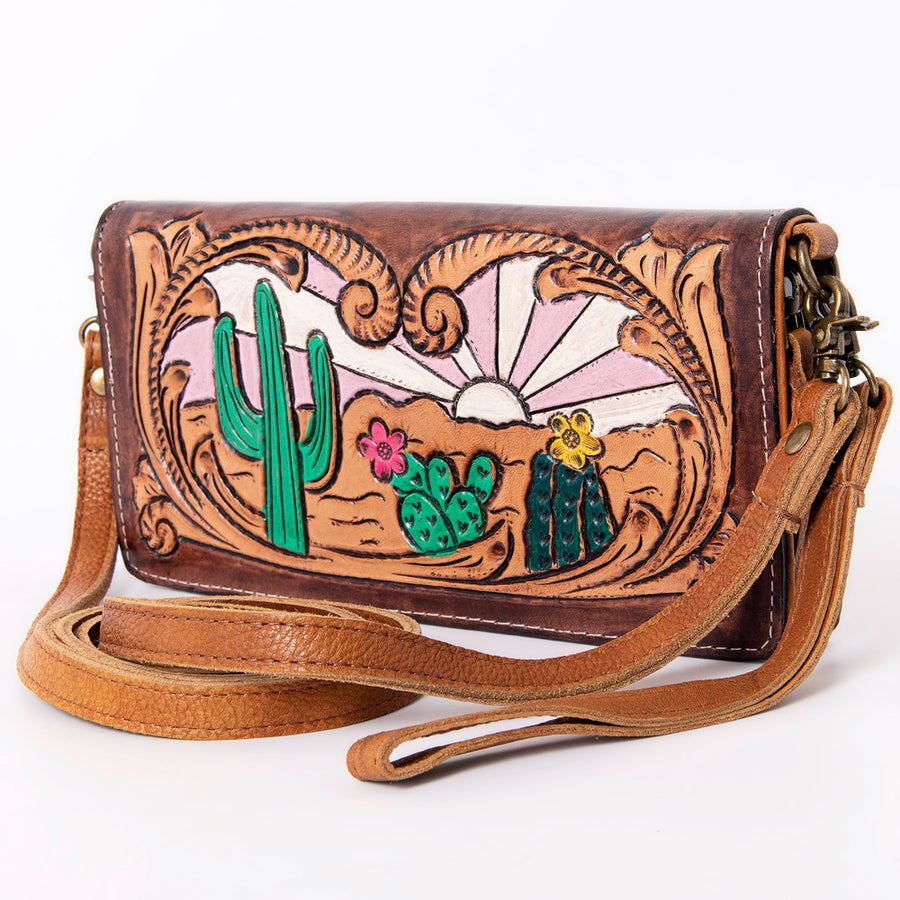 Ohlay Bags KBM101B Organiser Hand Tooled Genuine Leather Women Bag W. by Hilason – Cowboy and equestrian accessories