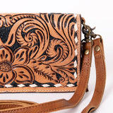 KBM101C Ohlay Western Genuine Leather Hand Tooled Women Organiser Bags