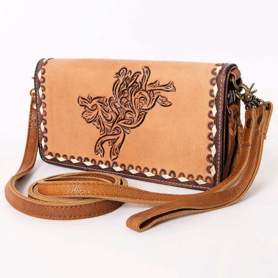 Ohlay Bags KBM101E Organiser Hand Tooled Genuine Leather Women Bag W. by Hilason – Cowboy and equestrian accessories