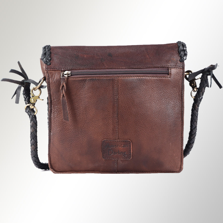 American Darling Cross body Bag Western Genuine Leather Handcrafted Purse with Turquoise Stone and YKK Zipper