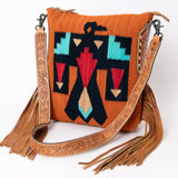 American Darling Saddle Blanket Genuine Leather Women Bag Western Handbag Purse