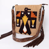 American Darling Saddle Blanket Genuine Leather Women Bag Western Handbag Purse