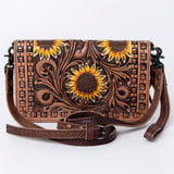 American Darling ORGANISER Upcycled Wool Genuine Leather women bag western handbag purse