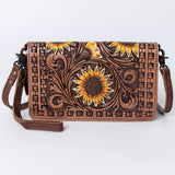 American Darling ORGANISER Upcycled Wool Genuine Leather women bag western handbag purse