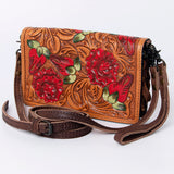 American Darling ORGANISER Upcycled Wool Genuine Leather women bag western handbag purse