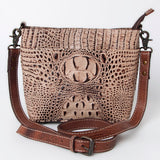 American Darling Crocodile Embossed Genuine Leather Women Bag Western Handbag Purse