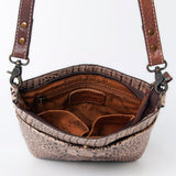 American Darling Crocodile Embossed Genuine Leather Women Bag Western Handbag Purse