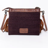 American Darling CrossBody Bag Saddle Blanket Fabric Genuine Leather Western Women Handbag Purse | for Cute Travel