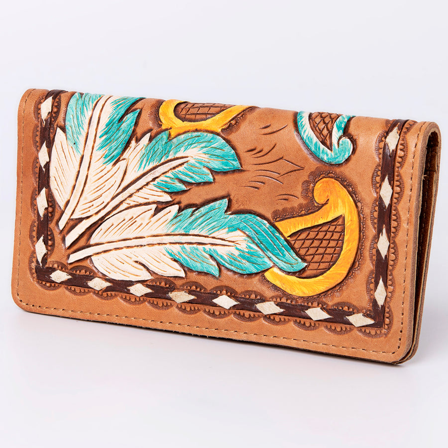 American Darling Hand Tooled Leather Western Clutch Bag - Uhorse