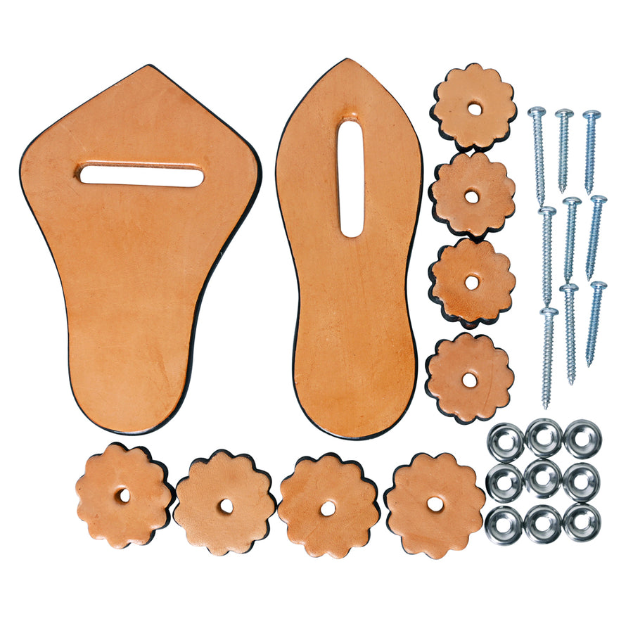 Leather saddle seat with hardware and mounting kit - Uhorse