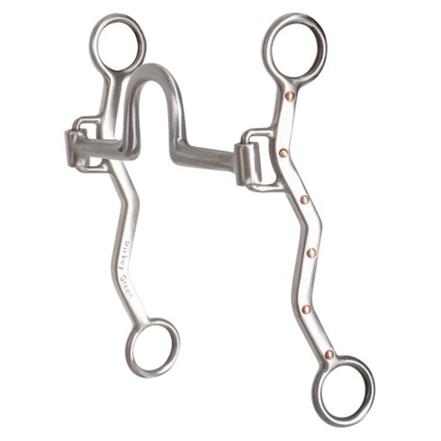 7 In Classic Equine Rickey Green Shank Roping High Port Stainless by Hilason – Cowboy and equestrian accessories