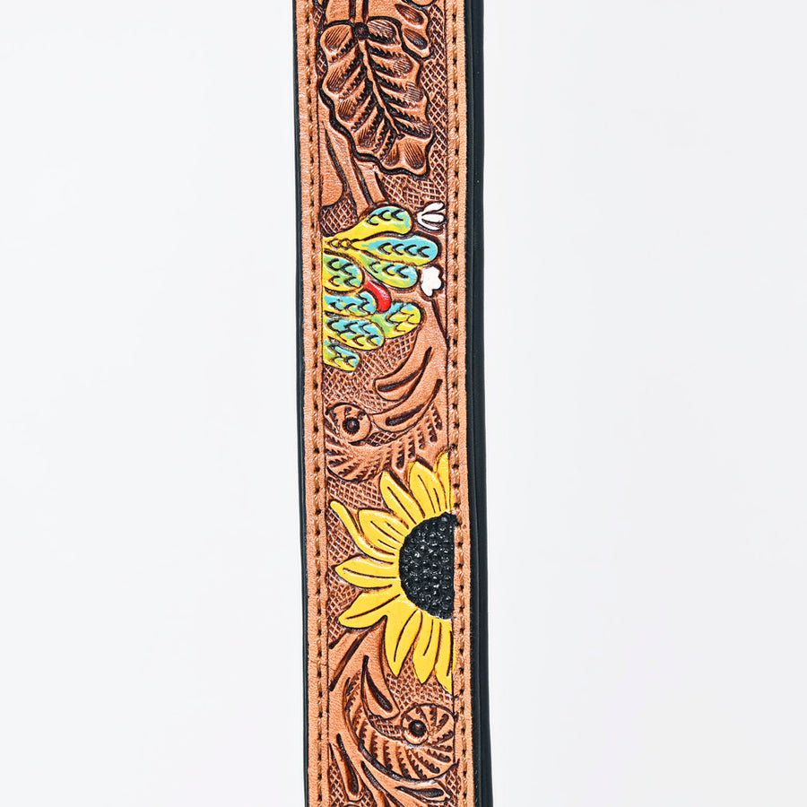 HILASON Western Genuine Leather Heavy Duty Hand Painted Dog Collar