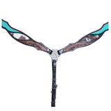COMFYTACK W. H. Headstall Breast Collar Tk. Genuine American Leather – by Hilason – Cowboy and equestrian accessories