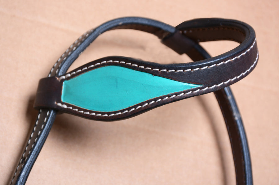 COMFYTACK Western Horse Hand Tooled & Hair-on Headstall Breast Collar Tack Genuine Leather