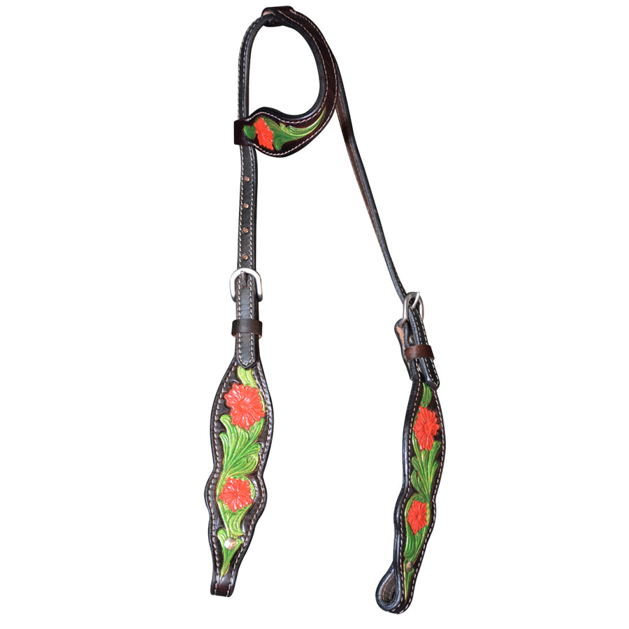COMFYTACK Western Horse Hand Painted Headstall Tack Genuine Leather - Uhorse