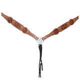 COMFYTACK Western Horse Hand Tooled Genuine Leather Breast Collar Tan - Uhorse