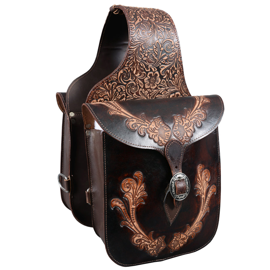 HILASON W. H. Leather Saddle Bag Heavy-duty Traditional Trail Ride by Hilason – Cowboy and equestrian accessories