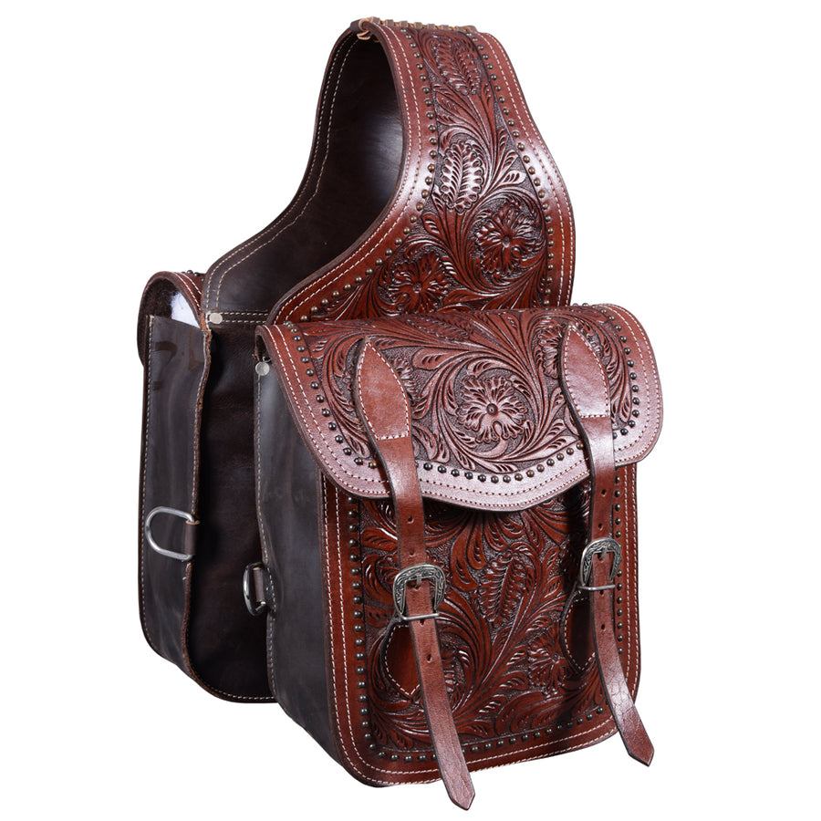HILASON W. H. Leather Saddle Bag Heavy-duty Traditional Trail Ride by Hilason – Cowboy and equestrian accessories