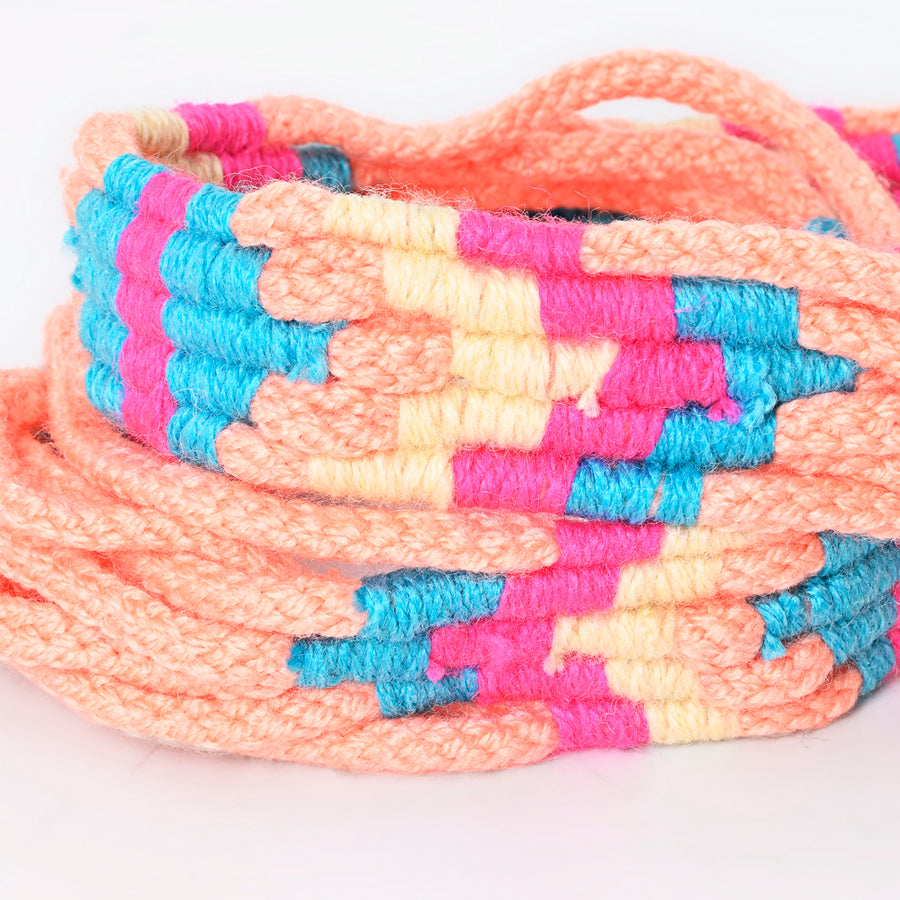 American Darling Hand Braided Wool Strand Crossbody Handle Strap for Bags Phone Wallet Purse Clutch Cellphone Holder