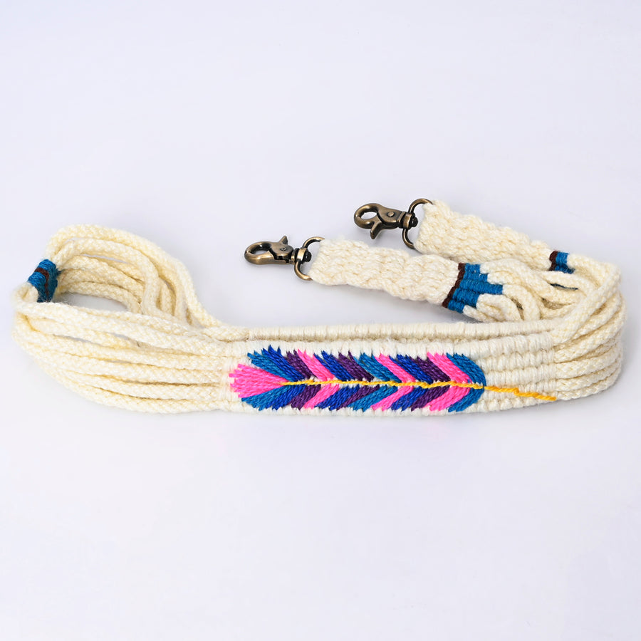 American Darling Hand Braided Wool Strand Crossbody Handle Strap for Bags Phone Wallet Purse Clutch Cellphone Holder
