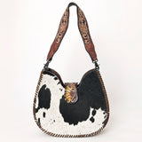 American Darling Hobo Hand Tooled Hair-On Genuine Leather women bag western handbag purse