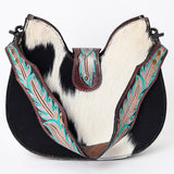 American Darling Hobo Hand Tooled Hair-On Genuine Leather women bag western handbag purse