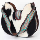 American Darling Hobo Hand Tooled Hair-On Genuine Leather women bag western handbag purse