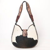 American Darling Hobo Hand Tooled Hair-On Genuine Leather women bag western handbag purse