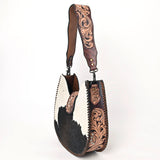 American Darling Hobo Hand Tooled Hair-On Genuine Leather women bag western handbag purse