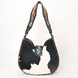 American Darling Hobo Hand Tooled Hair-On Genuine Leather women bag western handbag purse