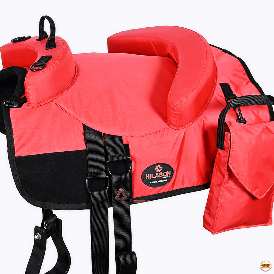HILASON Western 1680D Horse Riding Bareback Pad W/ Accessory Bag