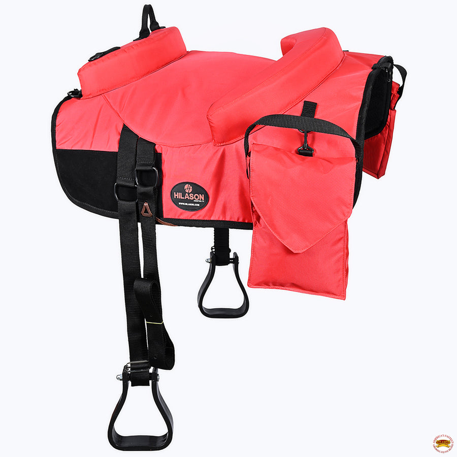HILASON Western 1680D Horse Riding Bareback Pad W/ Accessory Bag