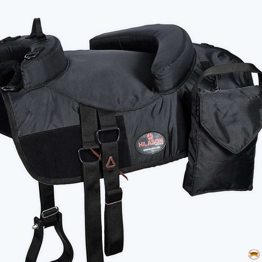 HILASON Western 1680D Horse Riding Bareback Pad W/ Accessory Bag