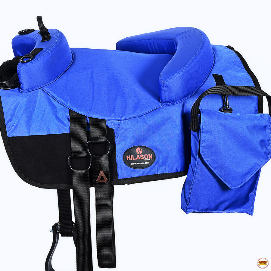 HILASON Western 1680D Horse Riding Bareback Pad W/ Accessory Bag